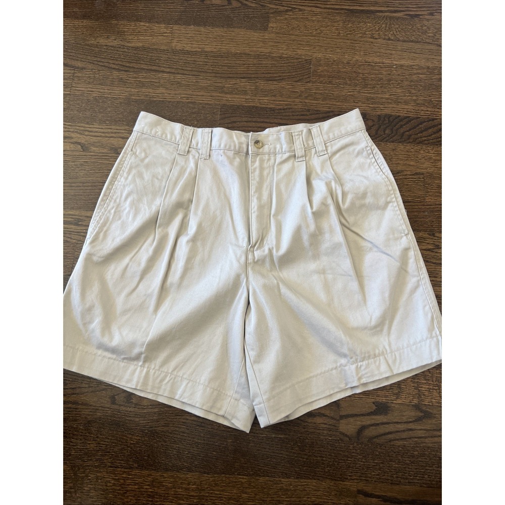 VTG 90s Y2K Cherokee Tyler Chino DBL Pleated Shorts Cotton 2 Pleat 34